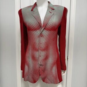 Jean Paul Gaultier Spring/Summer 1996 Cyberbaba Red Muscle Trompe L’oeil Jacket